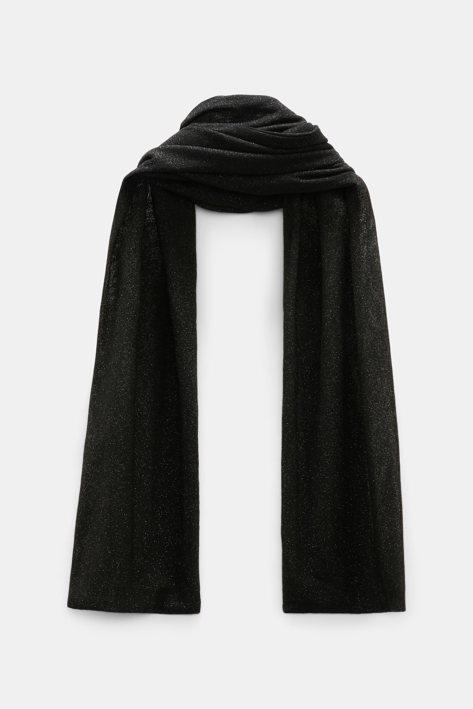 Dorothee Schumacher Schal aus Lurex-Jersey vinyl black Product Detail View