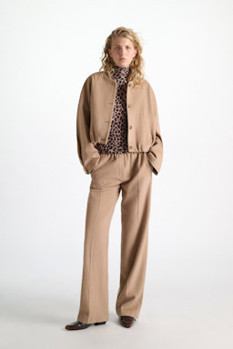 Dorothee Schumacher Blouson aus gebürsteter Wolle almond
