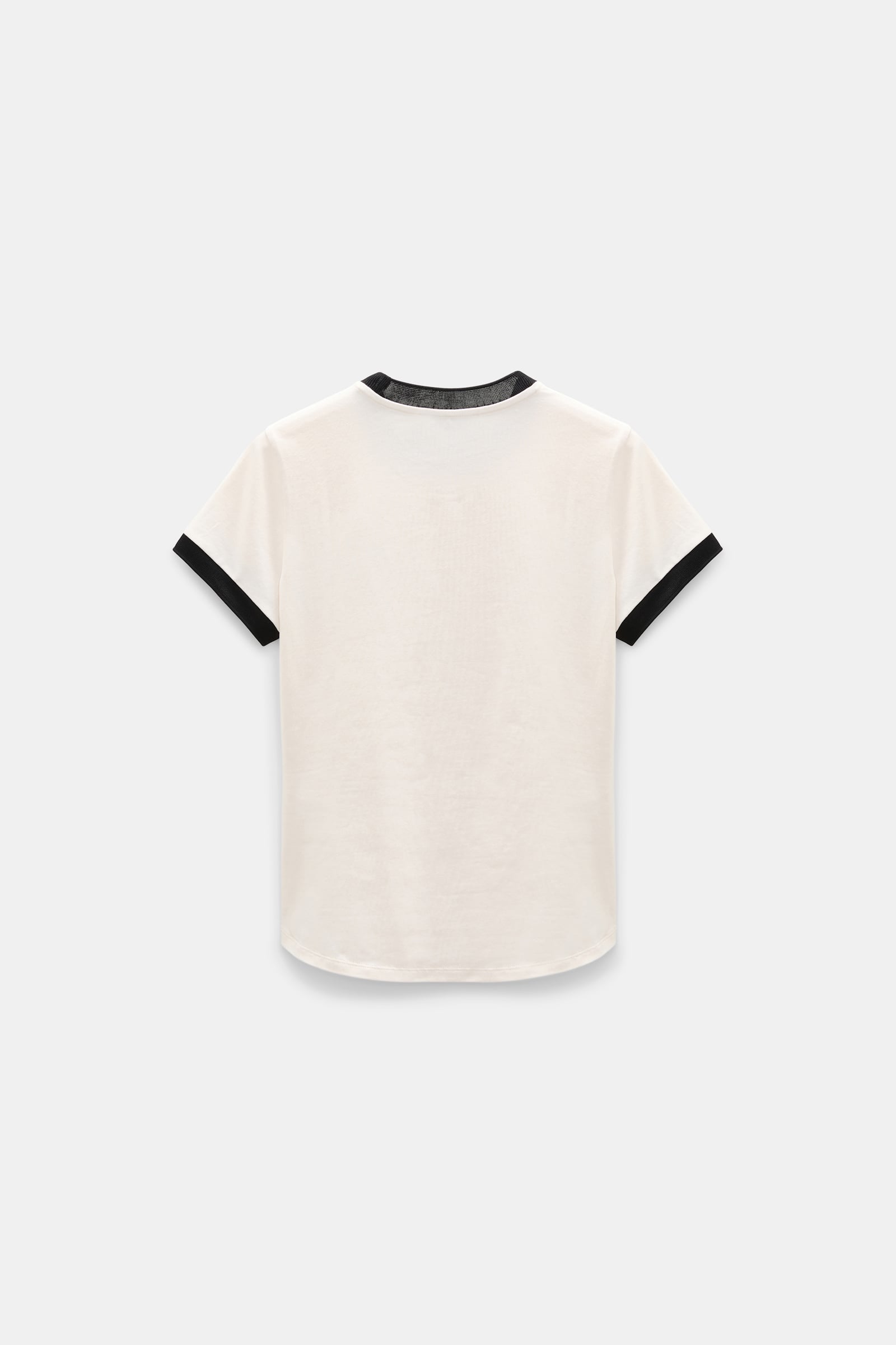 Dorothee Schumacher Baby-T-Shirt mit Kontrastbündchen canvas white Product Detail View