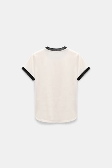 Dorothee Schumacher Baby-T-Shirt mit Kontrastbündchen canvas white Product Detail View