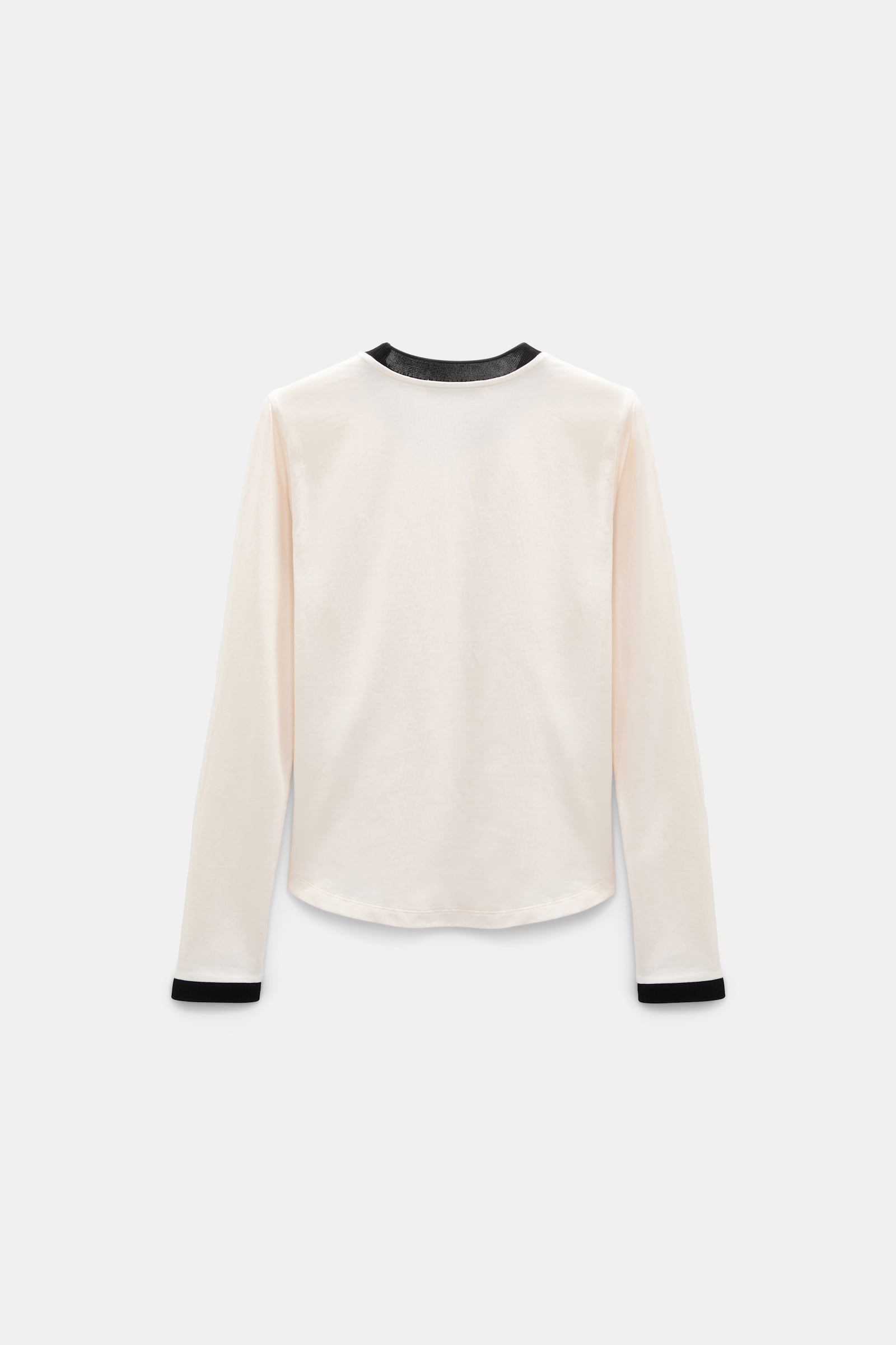 Dorothee Schumacher Longsleeve mit Kontrastbündchen canvas white Product Detail View