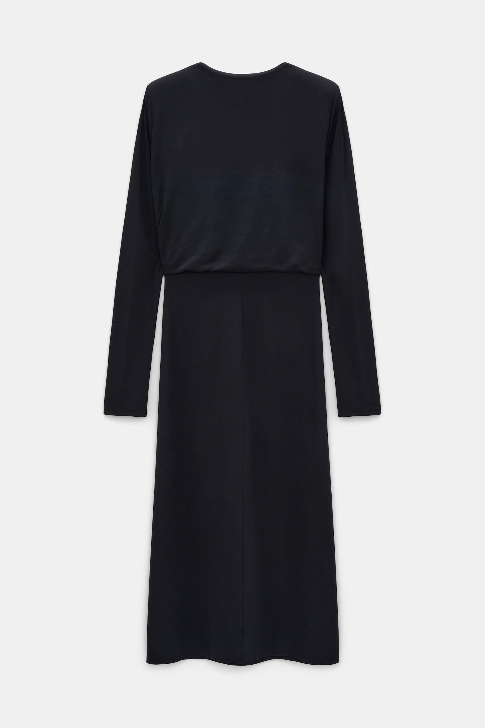 Dorothee Schumacher Travel jersey draped dress vinyl black Product Detail View