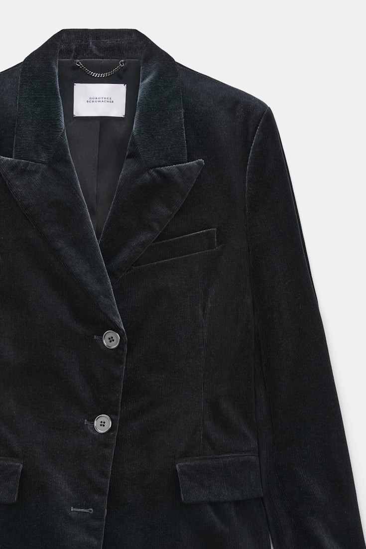 Dorothee Schumacher Cord-Blazer vinyl black Product Detail View