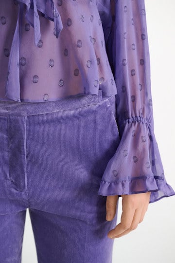 Dorothee Schumacher Corduroy pants violet Model Detail View