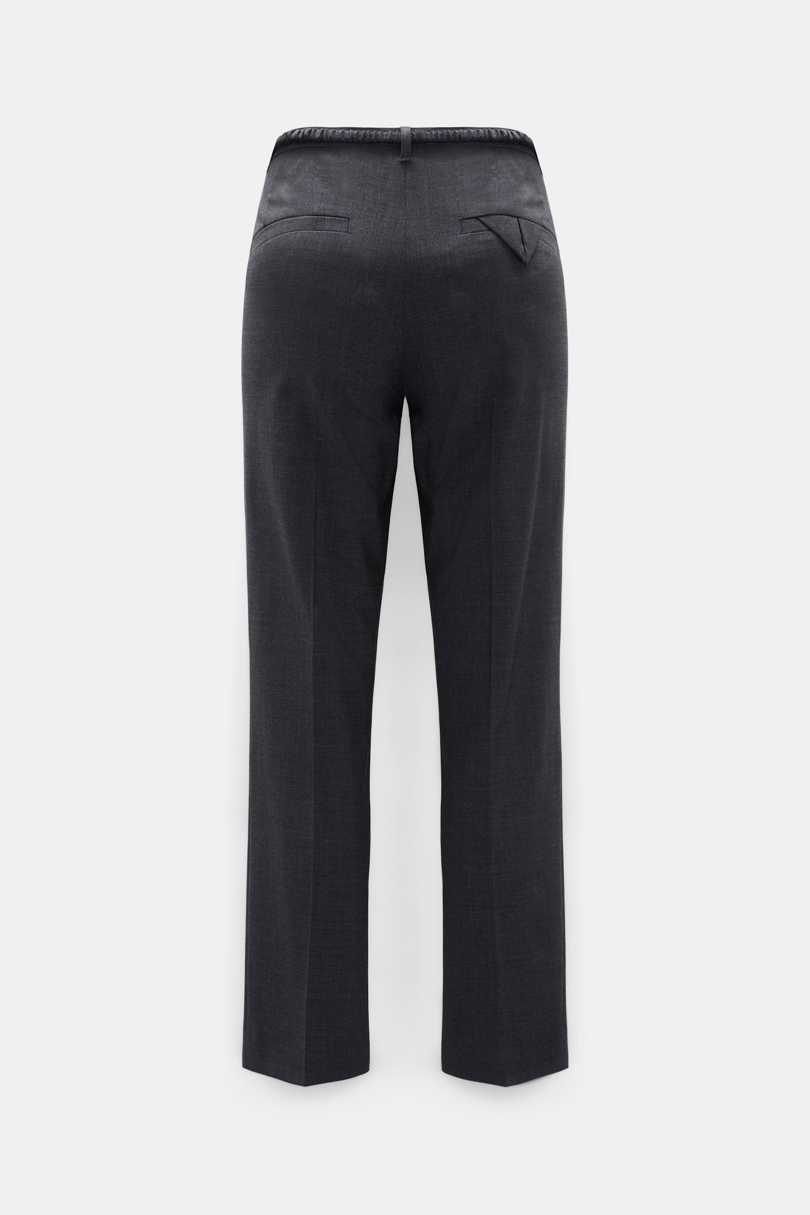 Dorothee Schumacher Lightweight wool belted cigarette pants vinyl black Product Detail View