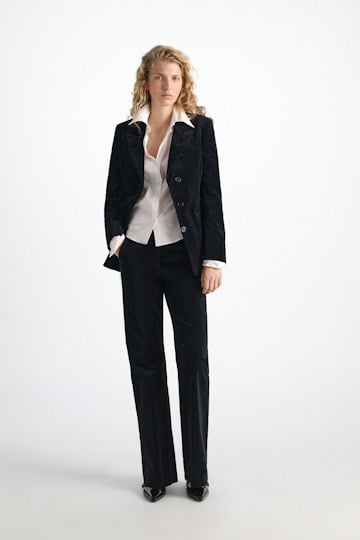 Dorothee Schumacher Cropped poplin blouse pure white Model Front View