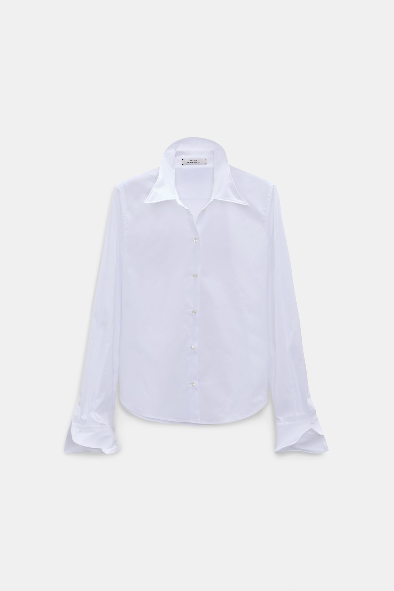 Dorothee Schumacher Cropped Bluse aus Stretch-Popeline pure white Product Front View