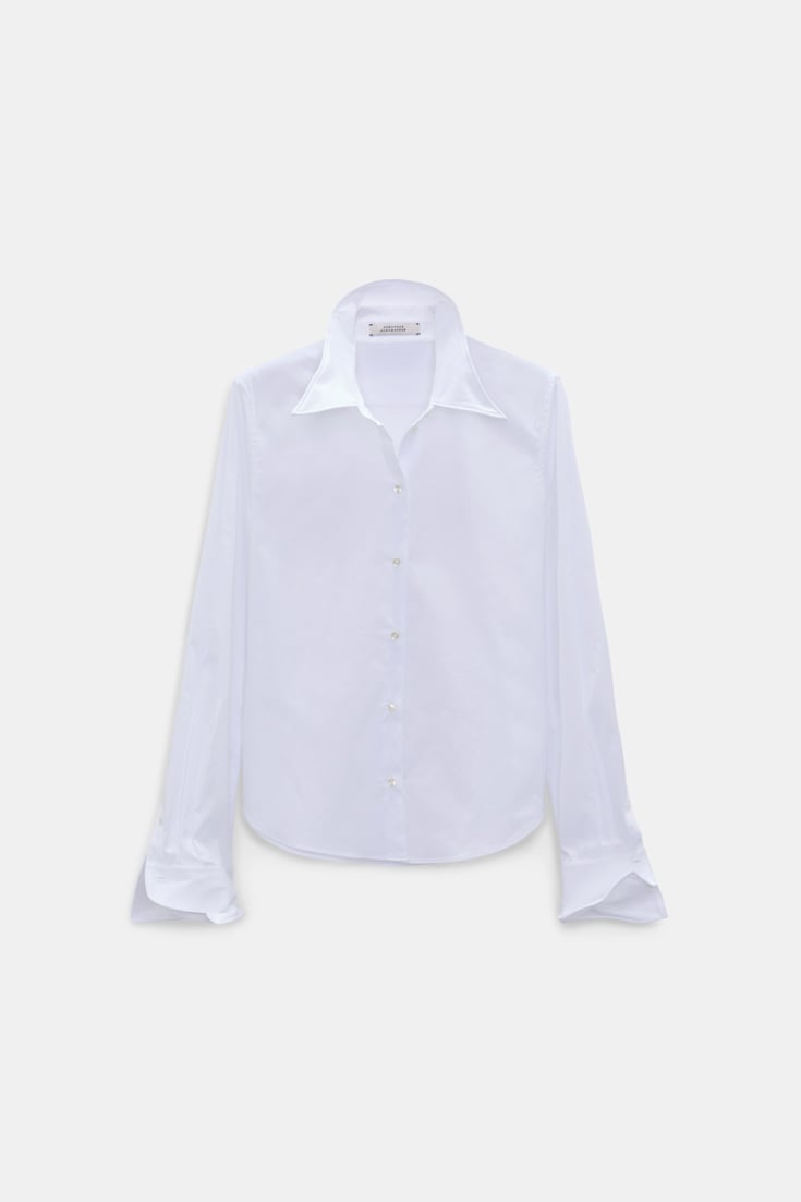 Dorothee Schumacher Cropped Bluse aus Stretch-Popeline pure white Product Front View