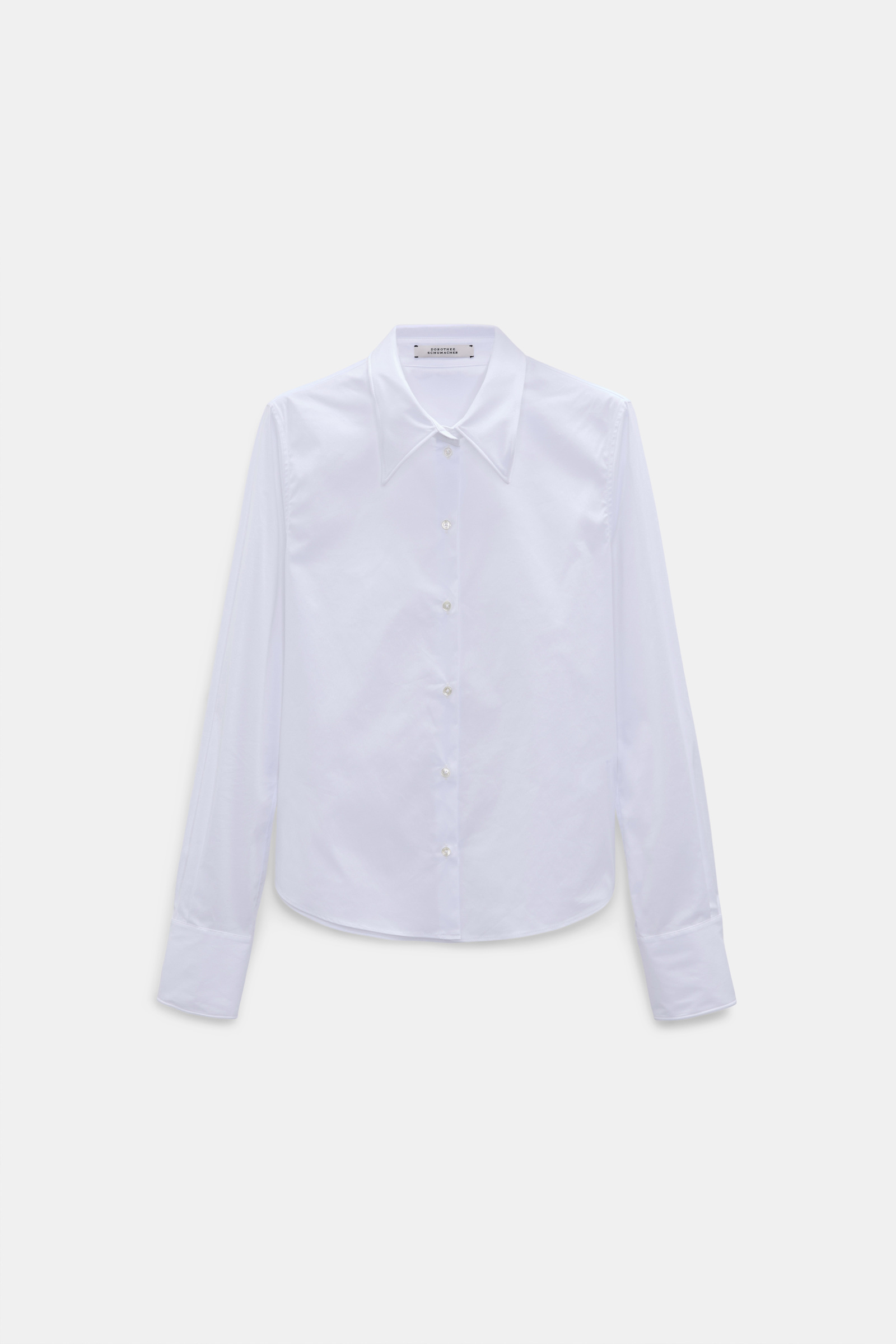 Dorothee Schumacher Cropped Bluse aus Stretch-Popeline pure white Product Detail View