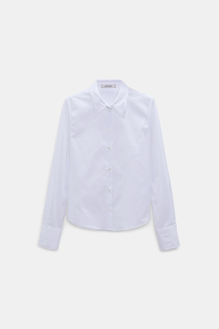 Dorothee Schumacher Cropped Bluse aus Stretch-Popeline pure white Product Detail View