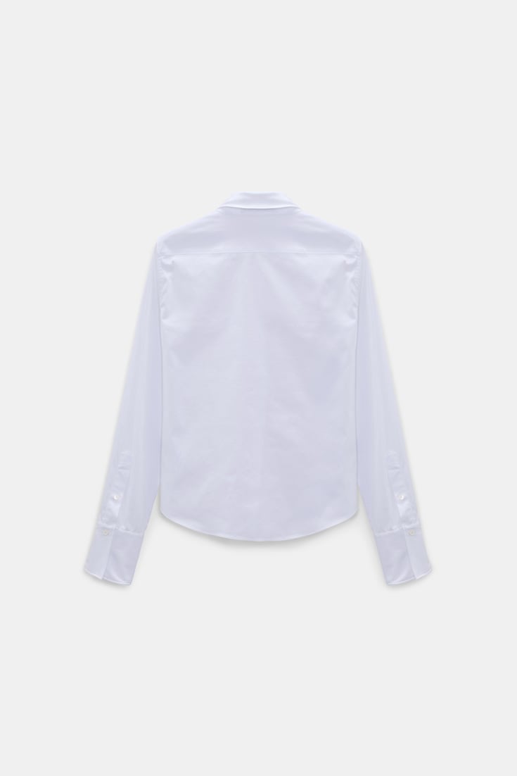 Dorothee Schumacher Cropped Bluse aus Stretch-Popeline pure white Product Detail View