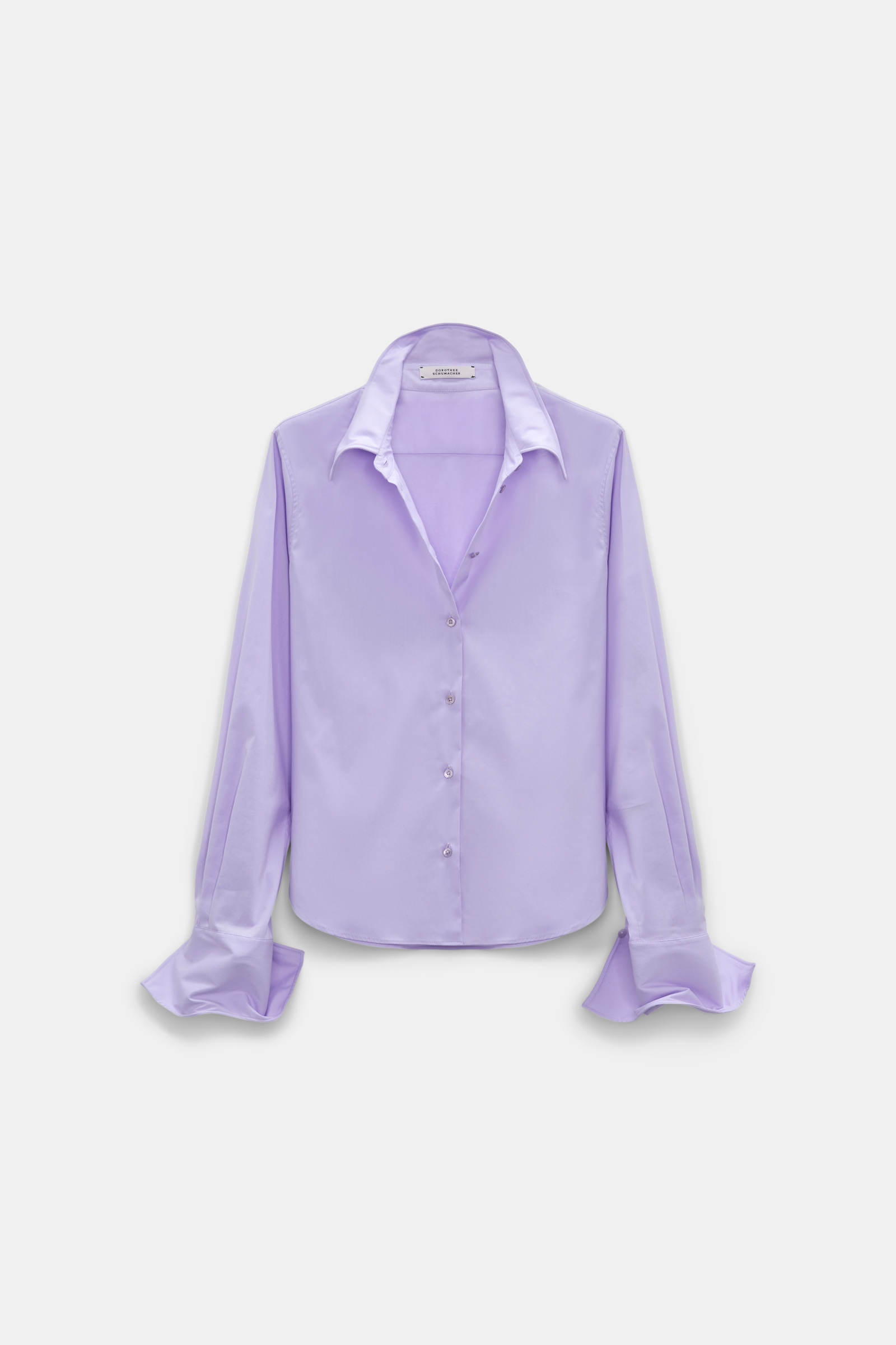 Dorothee Schumacher Cropped Bluse aus Stretch-Popeline lilac Product Front View