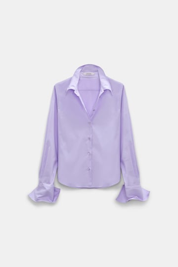 Dorothee Schumacher Cropped poplin blouse lilac Product Front View