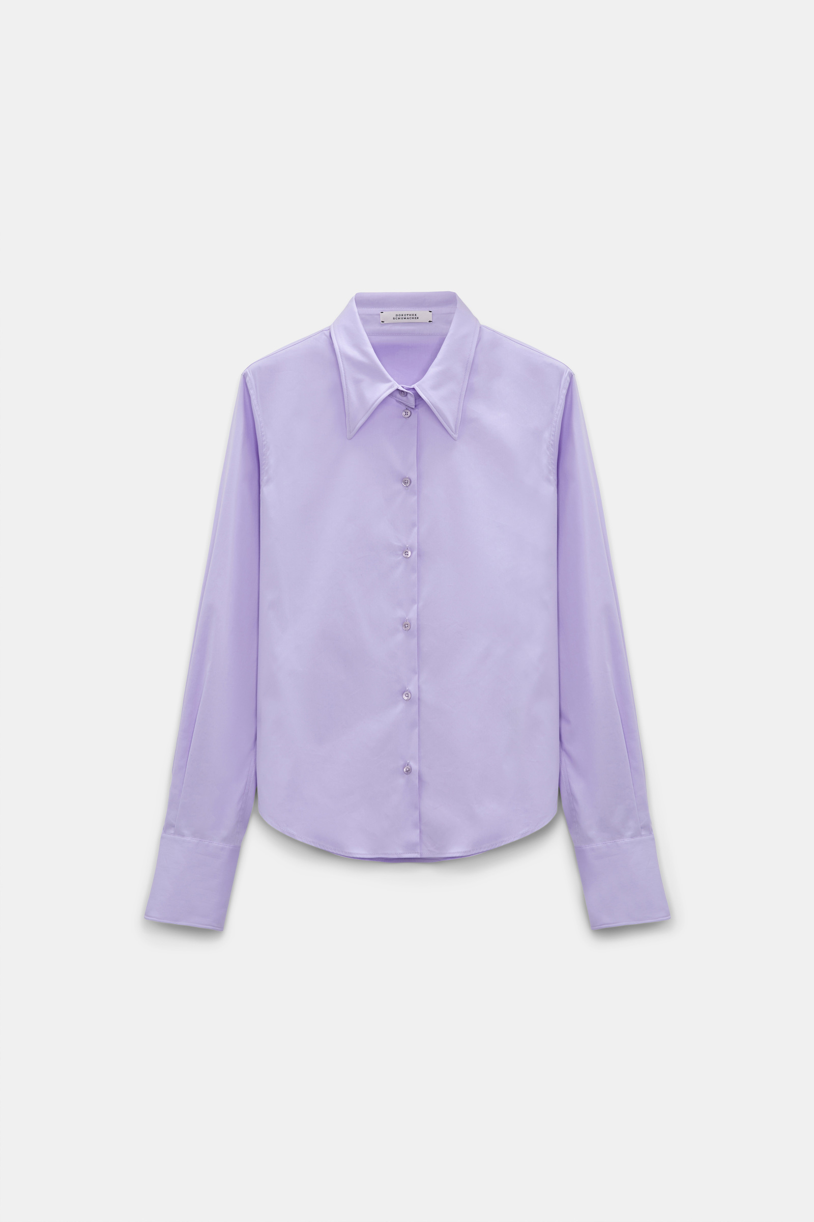 Dorothee Schumacher Cropped Bluse aus Stretch-Popeline lilac Product Detail View
