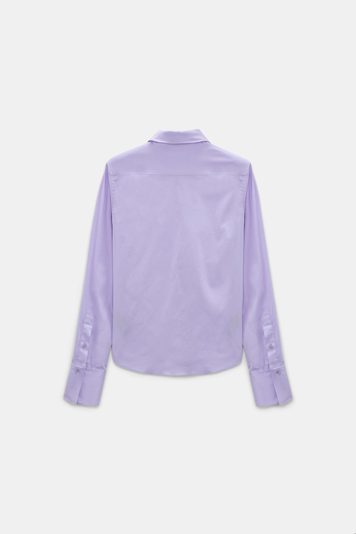 Dorothee Schumacher Cropped Bluse aus Stretch-Popeline lilac Product Detail View