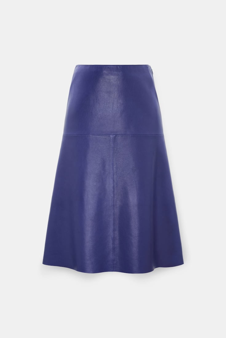 Dorothee Schumacher Leather skirt violet Product Front View
