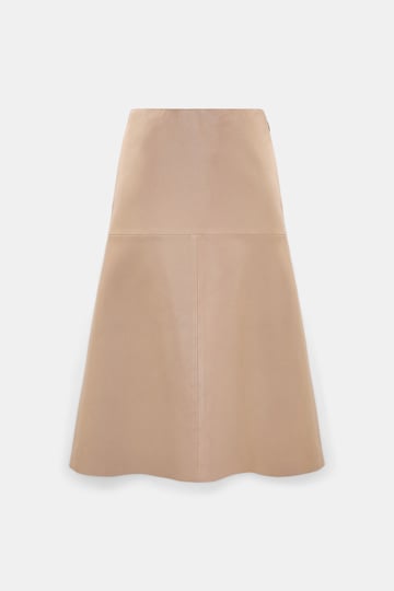 Dorothee Schumacher Leather skirt almond Product Front View