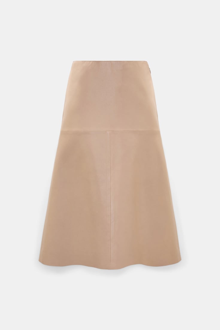 Dorothee Schumacher Leather skirt almond Product Front View