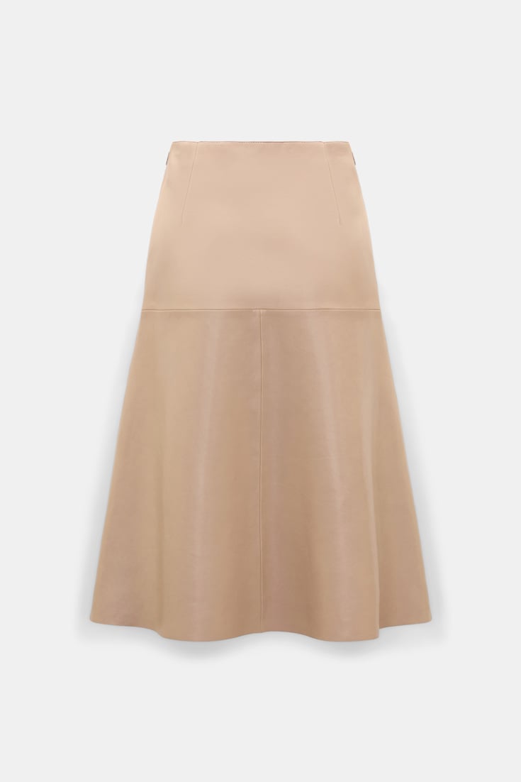 Dorothee Schumacher Leather skirt almond Product Detail View