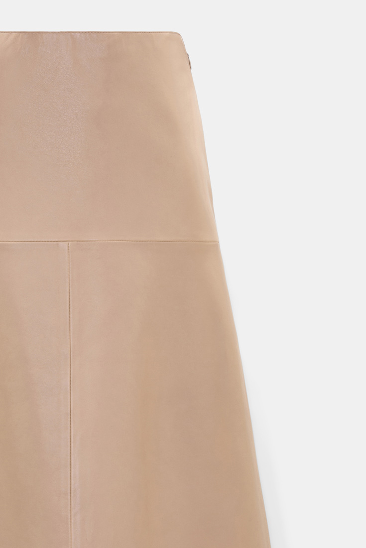 Dorothee Schumacher Leather skirt almond Product Detail View