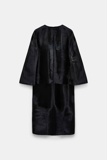 Dorothee Schumacher Fellmantel vinyl black Product Detail View