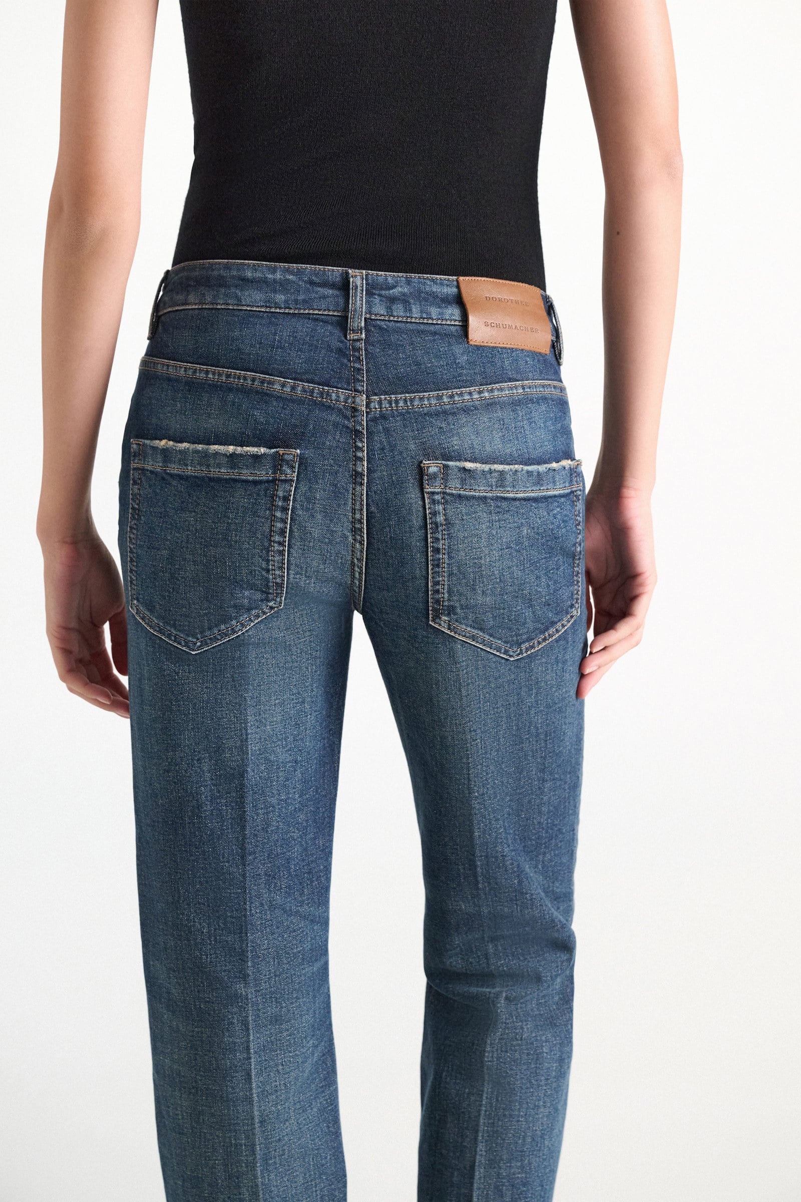 Dorothee Schumacher Slim, straight Jeans denim blue Model Detail View