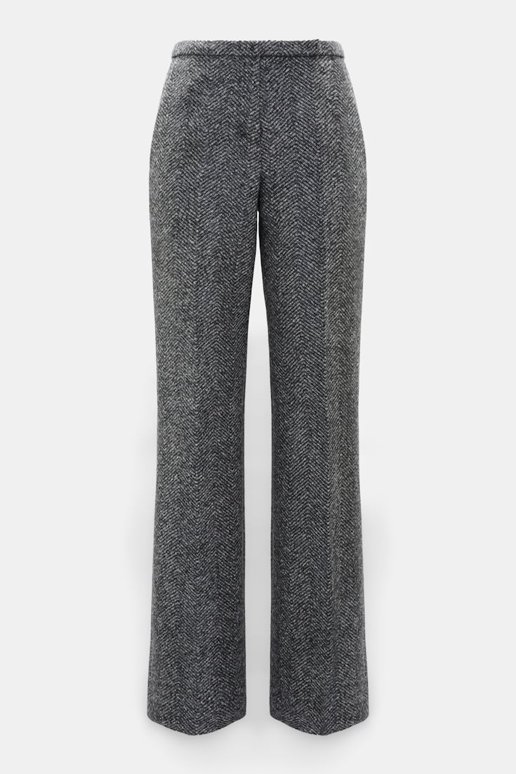 Dorothee Schumacher Herringbone-Hose aus Schurwolle stereo grey herringbone Product Front View