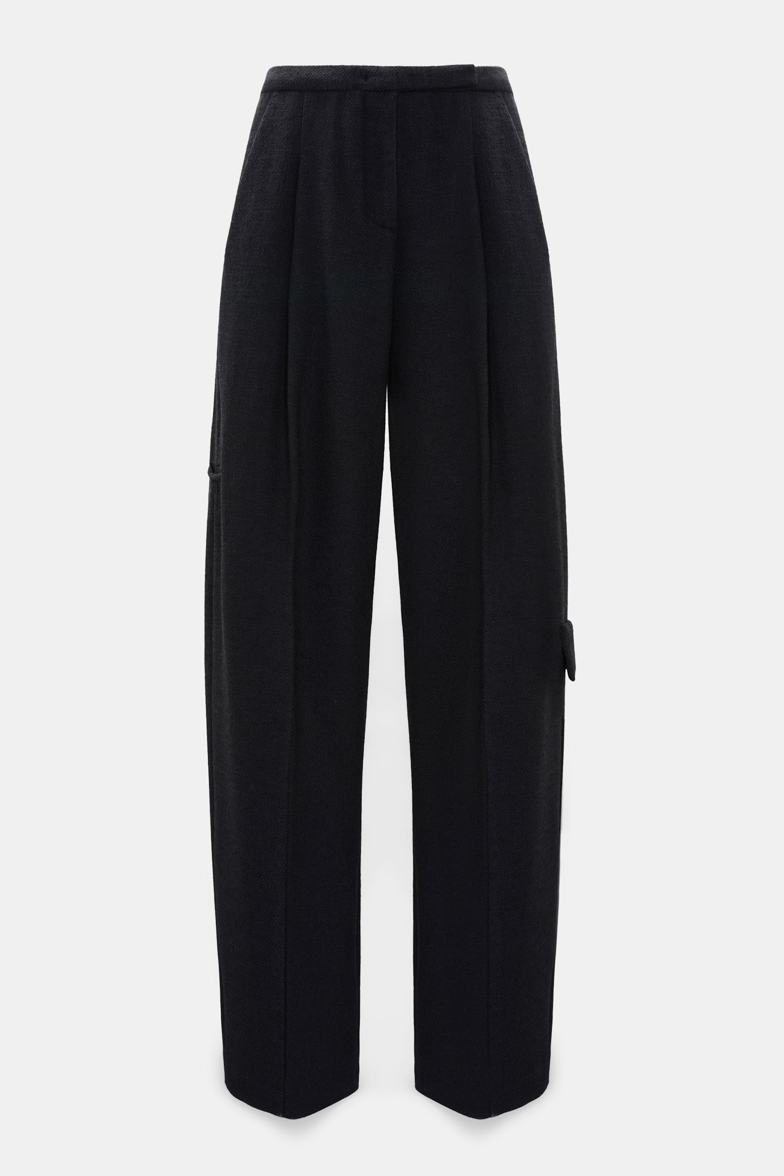Dorothee Schumacher Bouclé-Hose vinyl black Product Front View