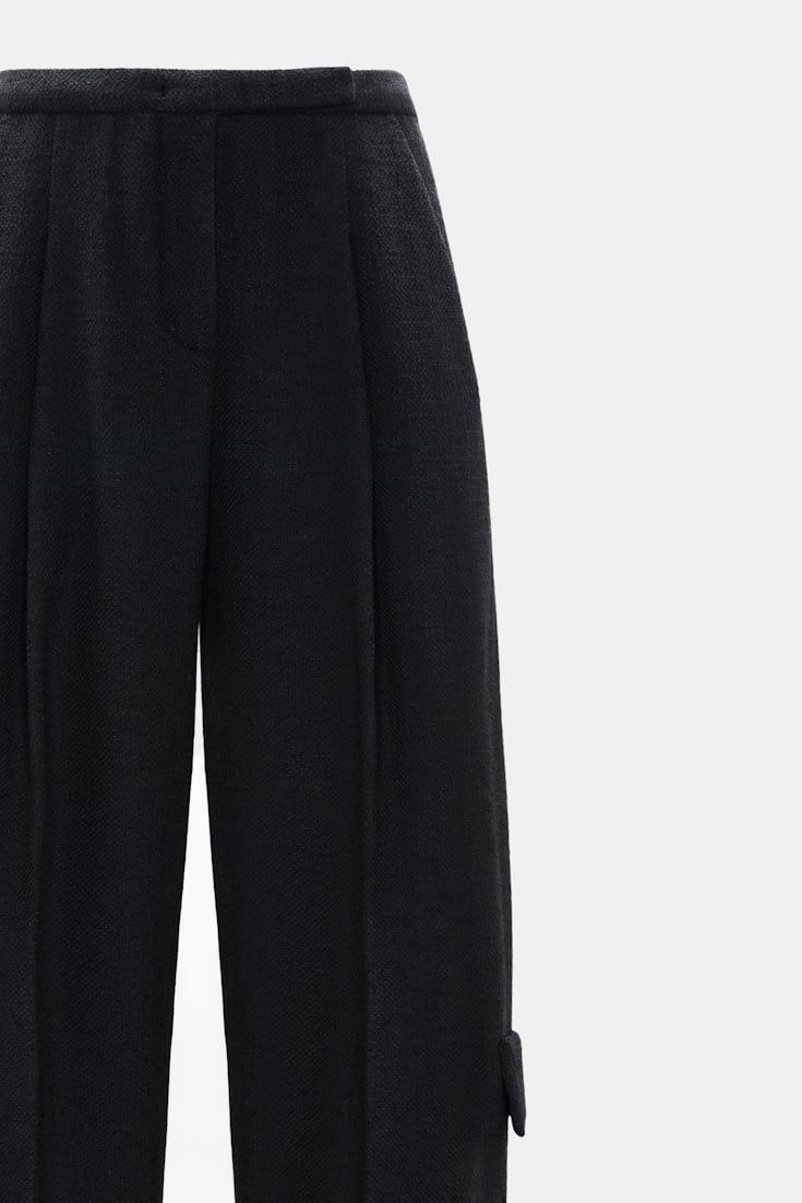 Dorothee Schumacher Bouclé-Hose vinyl black Product Detail View