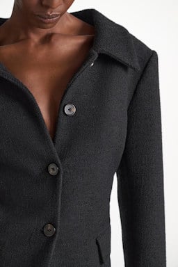Dorothee Schumacher Bouclé-Blazer vinyl black
