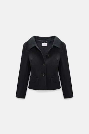 Dorothee Schumacher Bouclé blazer vinyl black Product Front View