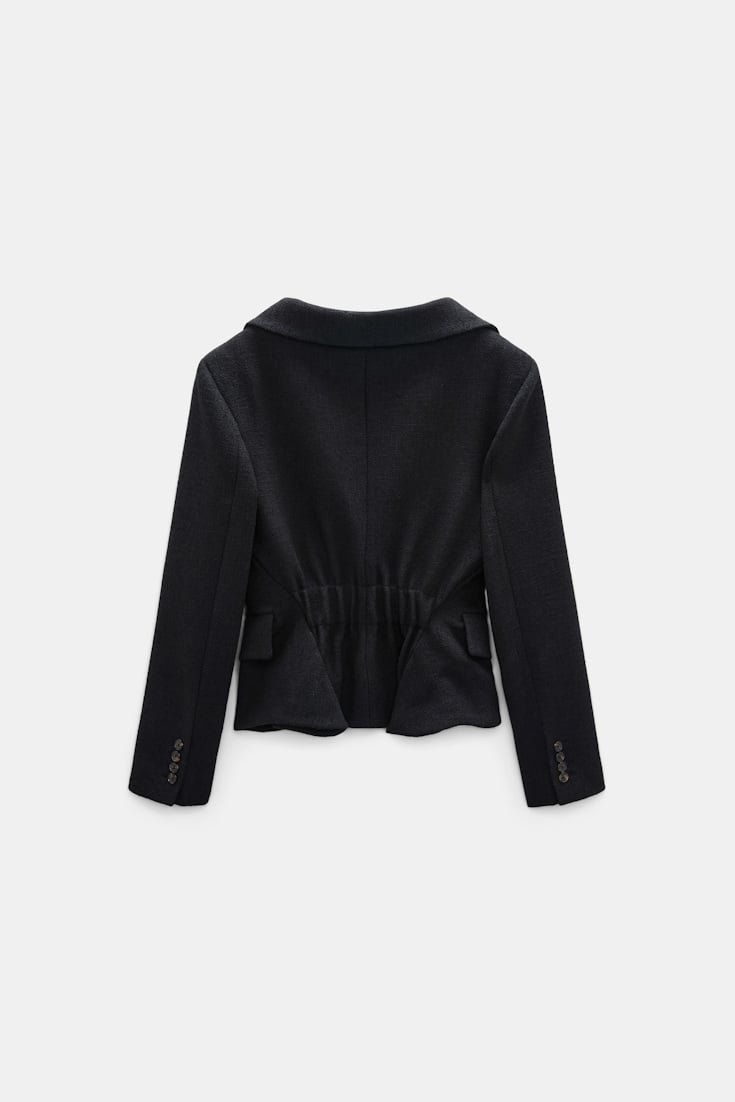 Dorothee Schumacher Bouclé blazer vinyl black Product Detail View