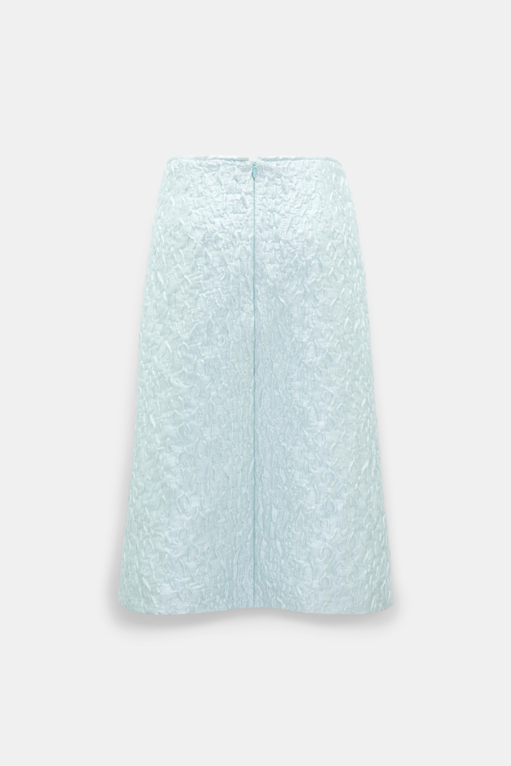 Dorothee Schumacher Leopard print cloqué jacquard skirt mint Product Detail View