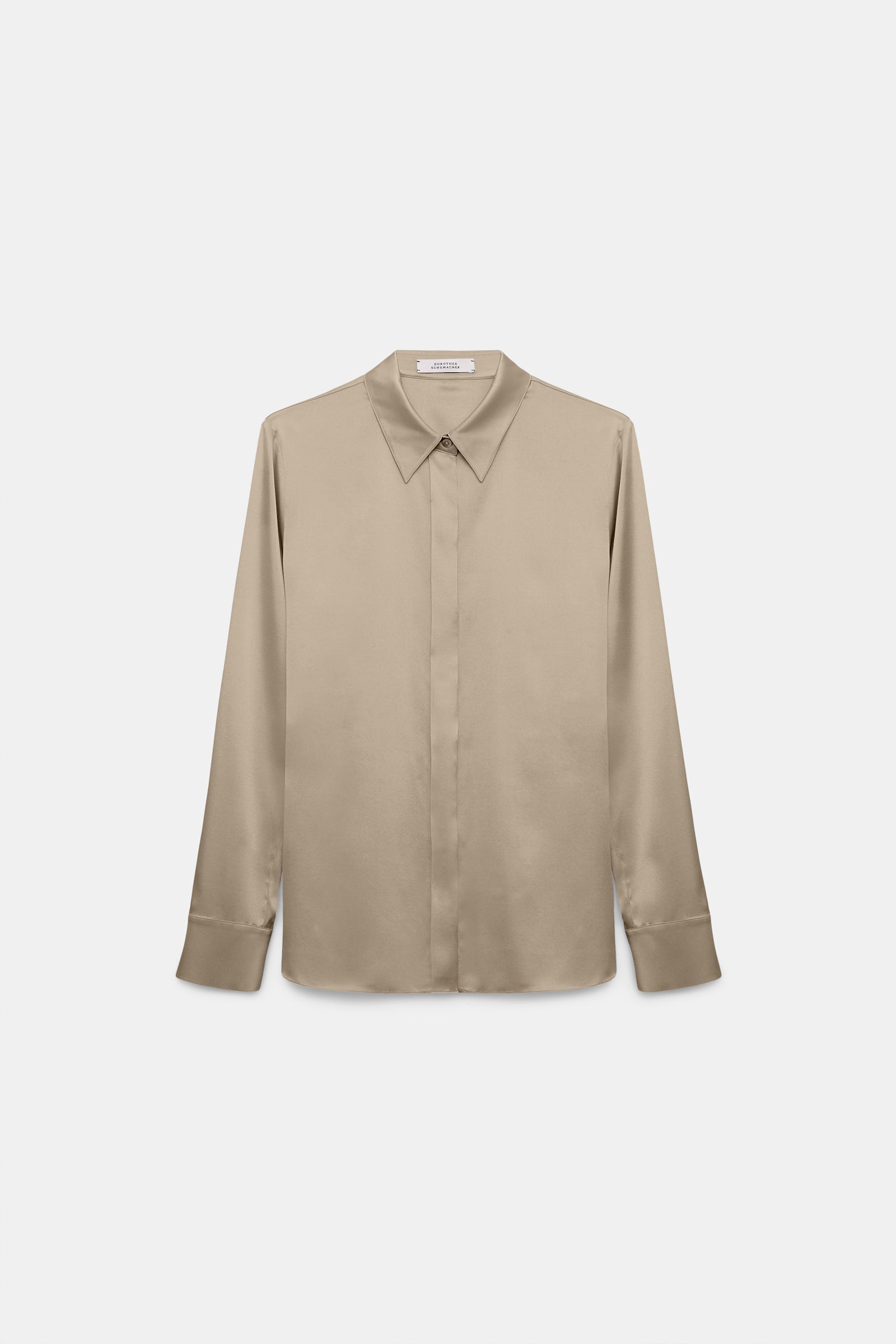 Dorothee Schumacher Bluse aus Seiden-Stretch-Satin almond Product Front View