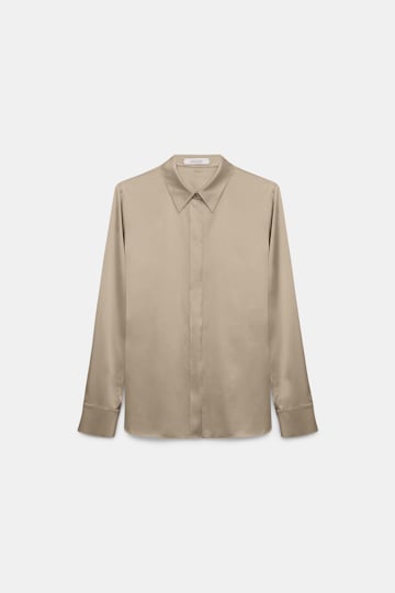 Dorothee Schumacher Stretch silk-satin blouse almond Product Front View