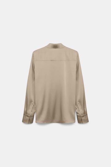 Dorothee Schumacher Stretch silk-satin blouse almond Product Detail View