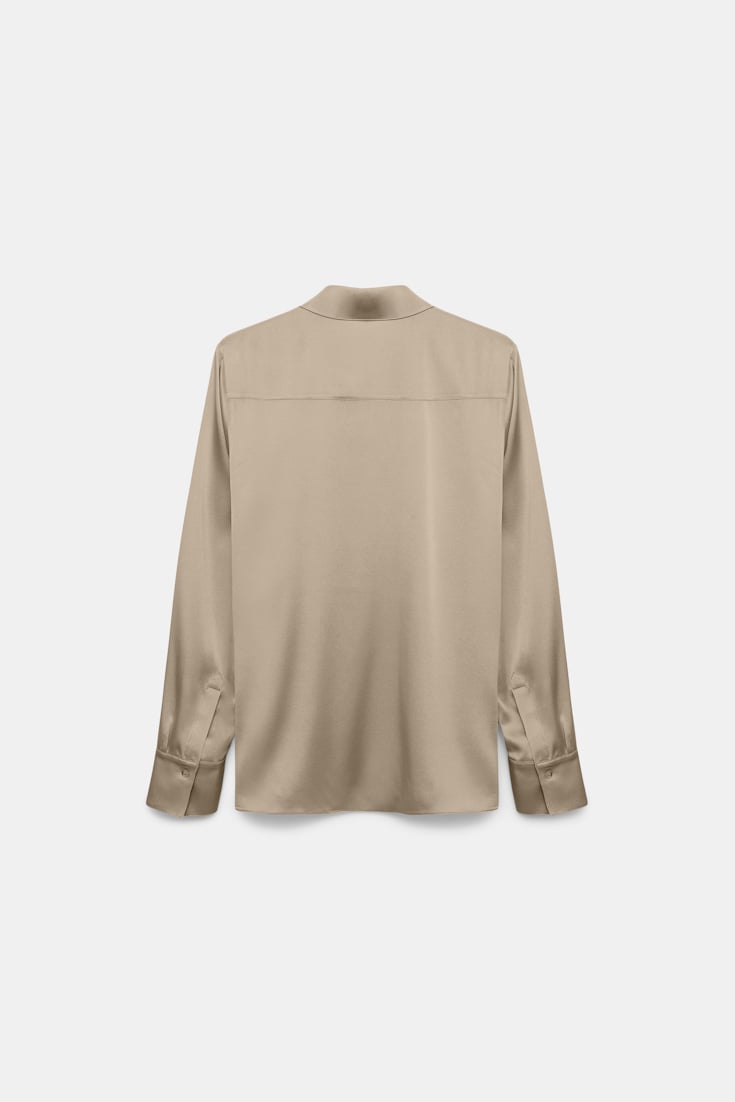 Dorothee Schumacher Bluse aus Seiden-Stretch-Satin almond Product Detail View
