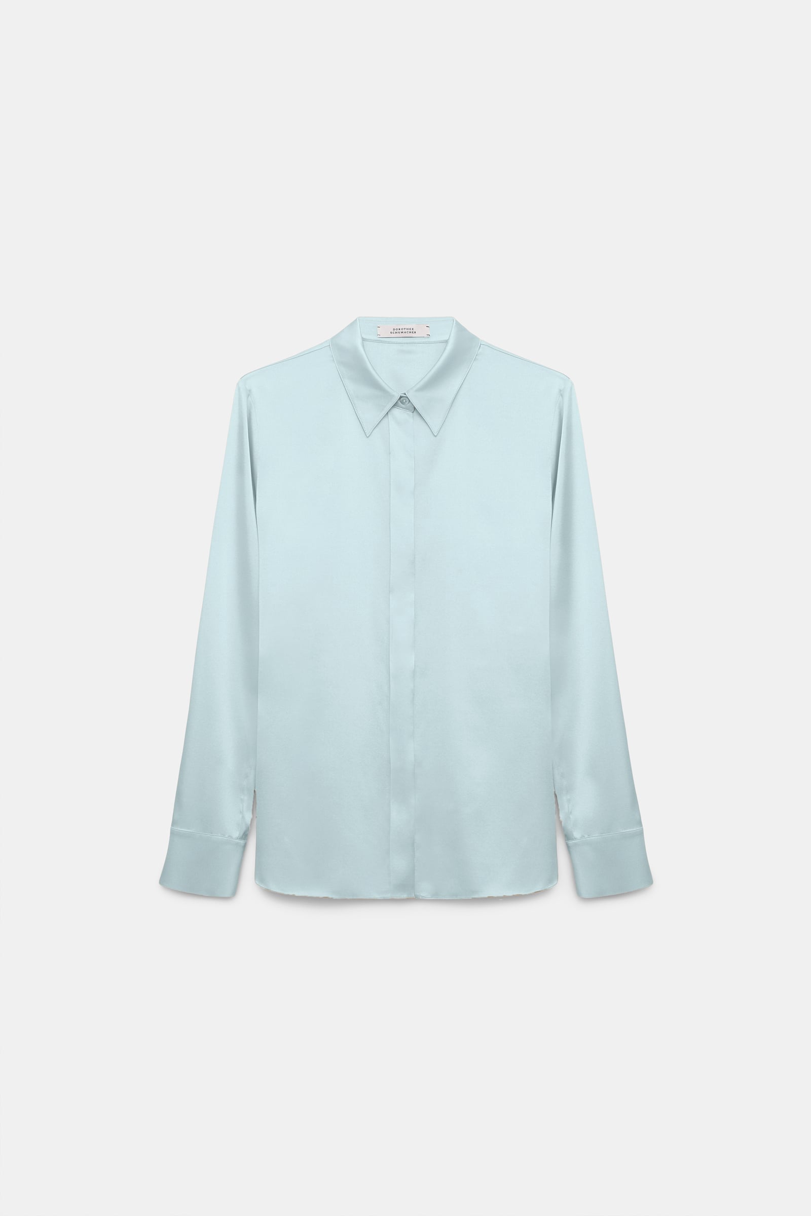 Dorothee Schumacher Bluse aus Seiden-Stretch-Satin mint Product Front View