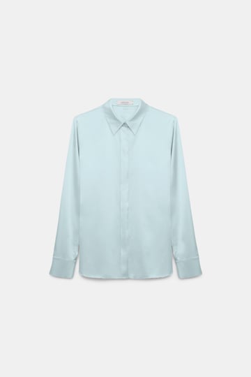 Dorothee Schumacher Stretch silk-satin blouse mint Product Front View