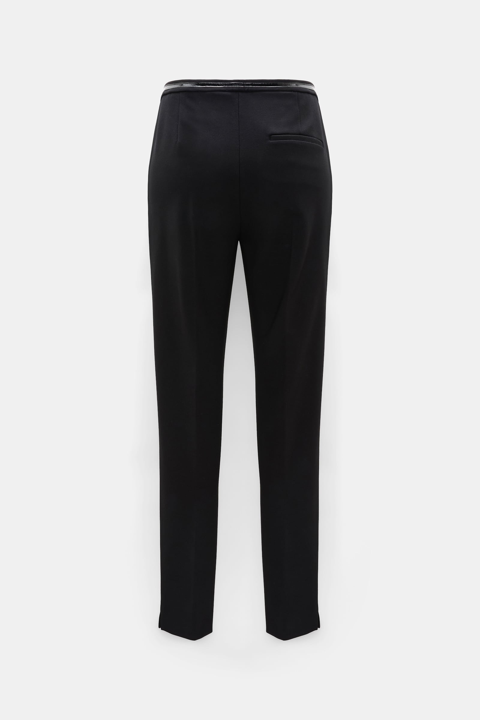 Dorothee Schumacher Punto Milano pants with patent details vinyl black Product Detail View