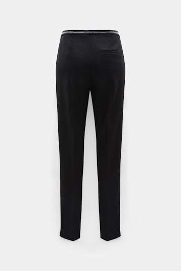 Dorothee Schumacher Punto Milano pants with patent details vinyl black Product Detail View