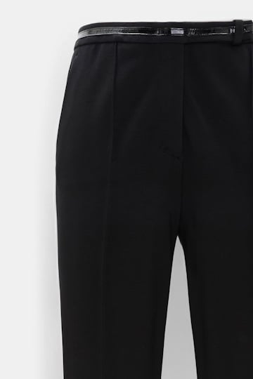 Dorothee Schumacher Punto Milano pants with patent details vinyl black Product Detail View