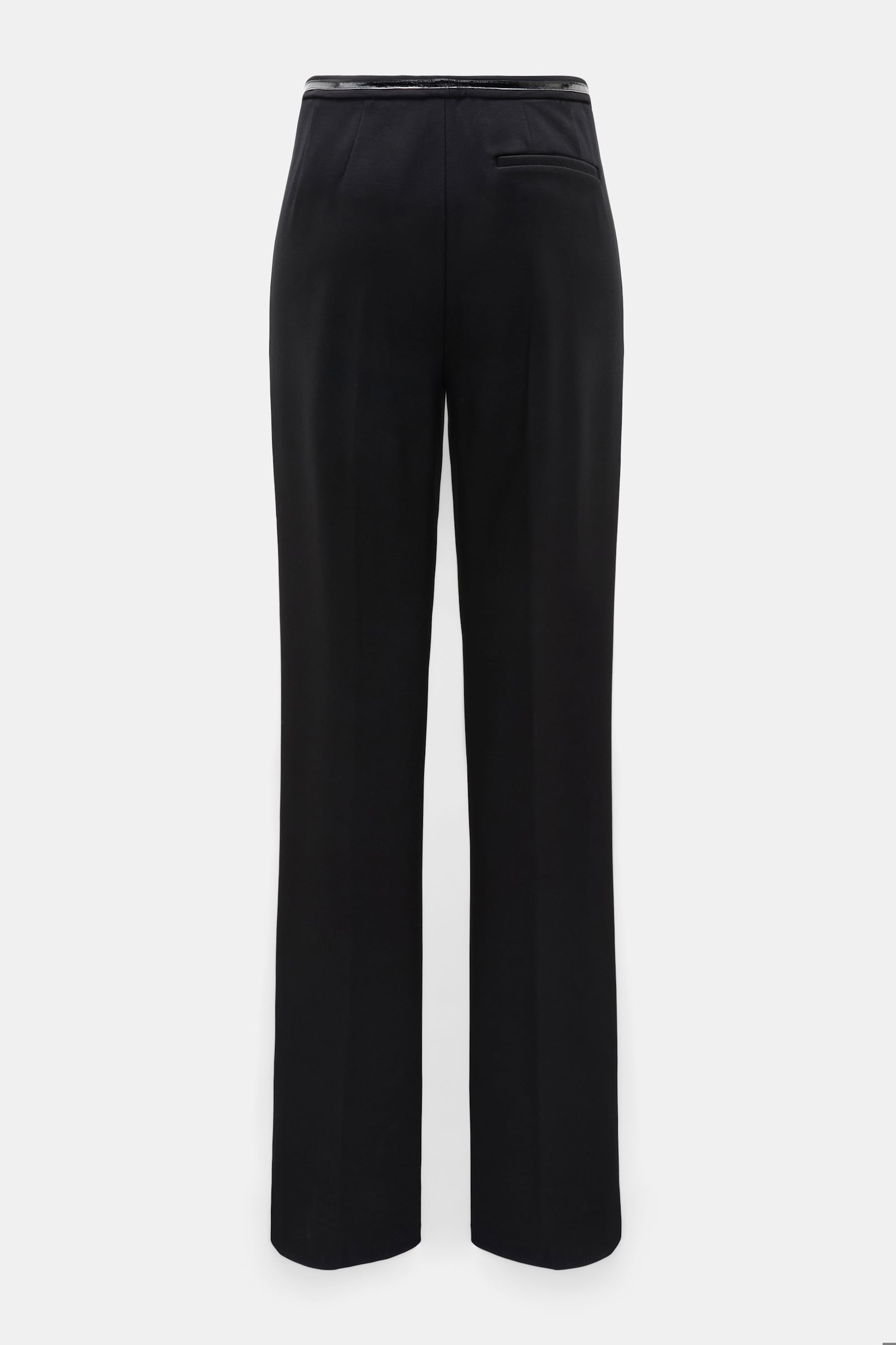 Dorothee Schumacher Wide leg pants in Punto Milano with patent vinyl black Product Detail View