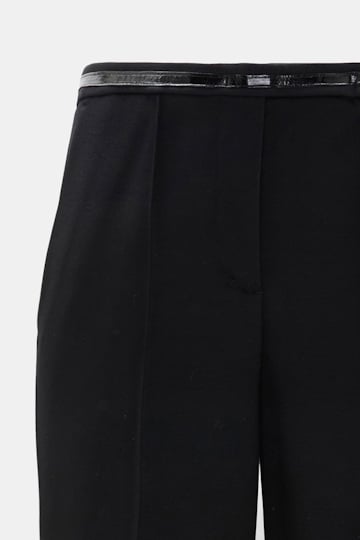 Dorothee Schumacher Wide leg pants in Punto Milano with patent vinyl black Product Detail View