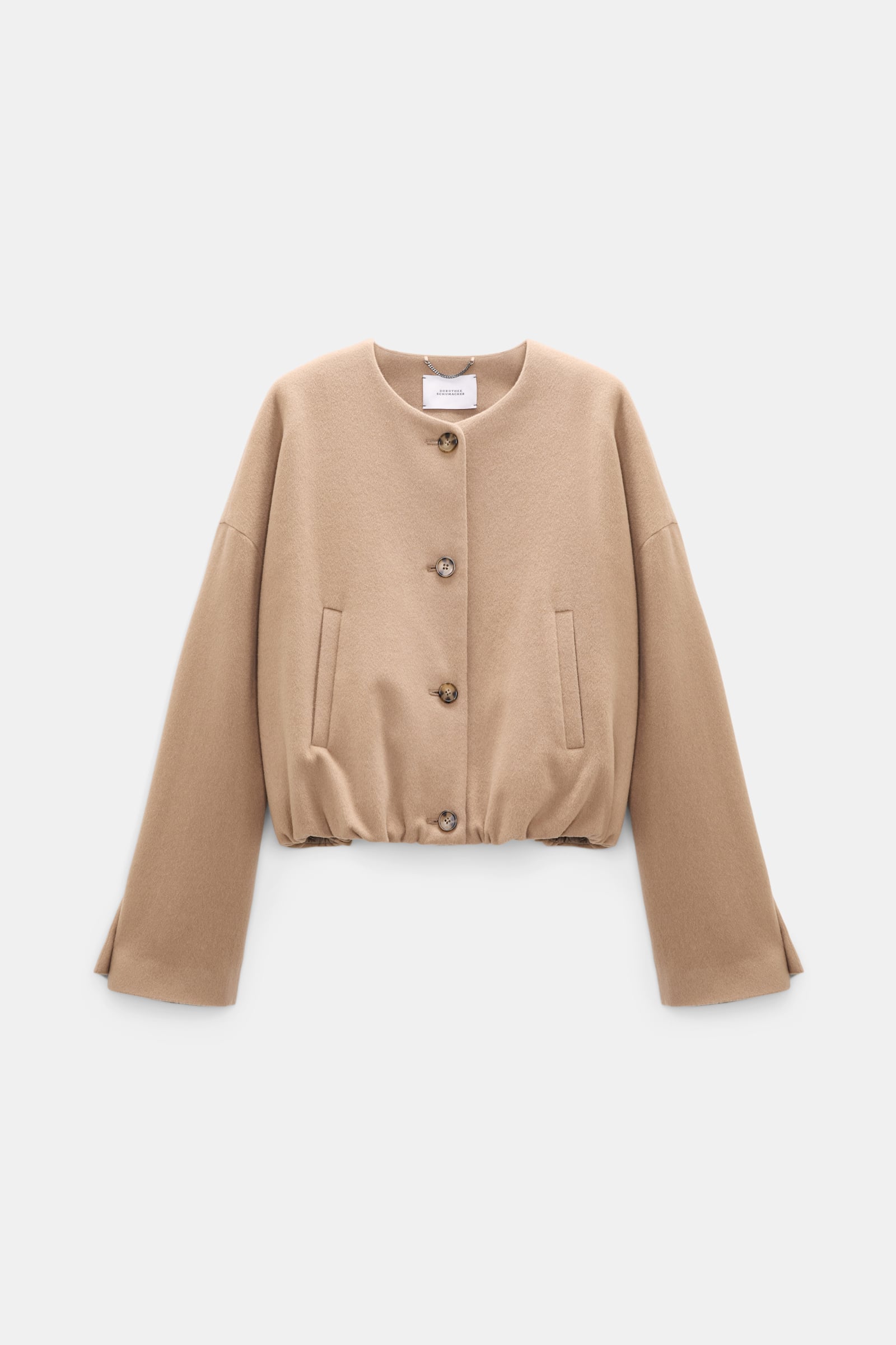 Dorothee Schumacher Blouson aus gebürsteter Wolle almond Product Front View