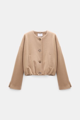 Dorothee Schumacher Blouson aus gebürsteter Wolle almond