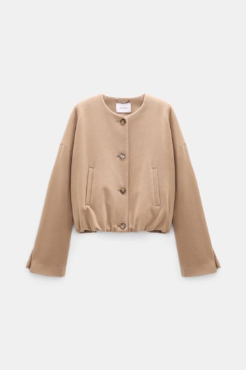 Dorothee Schumacher Blouson aus gebürsteter Wolle almond Product Front View