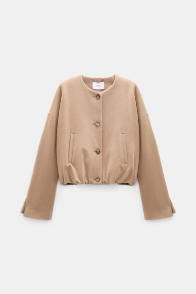 Dorothee Schumacher Blouson aus gebürsteter Wolle almond