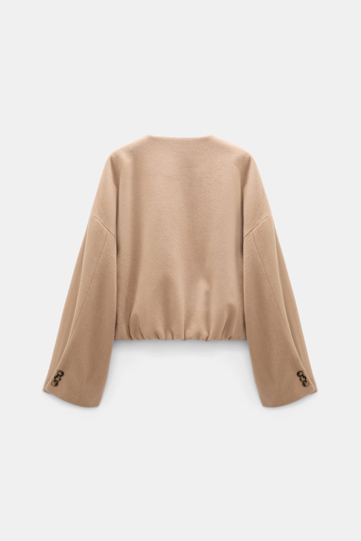 Dorothee Schumacher Blouson aus gebürsteter Wolle almond Product Detail View