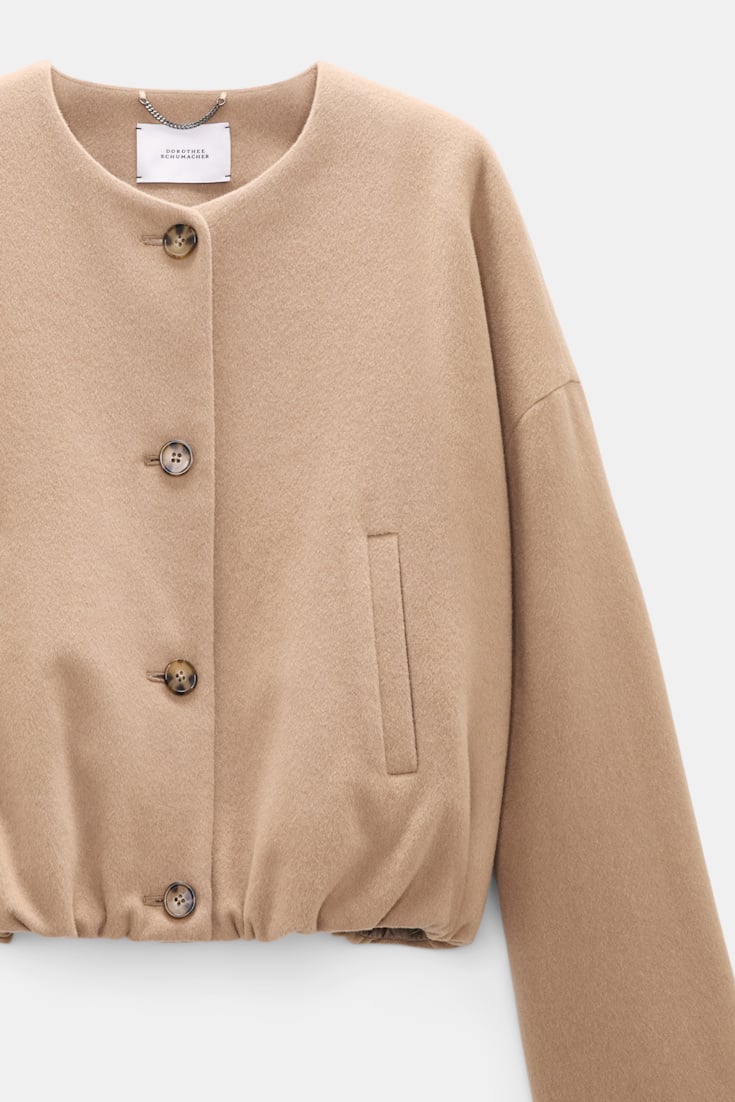 Dorothee Schumacher Blouson aus gebürsteter Wolle almond Product Detail View